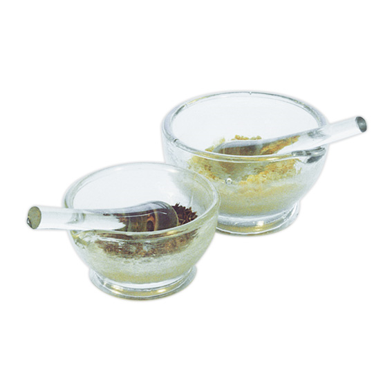 Lincon Mortar and Pestle 120mm Diameter Soda Lime Glass 1/Box - Clear x40