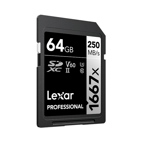 Lexar Professional 1667x SDXC UHS-II Card 64 GB- Silver