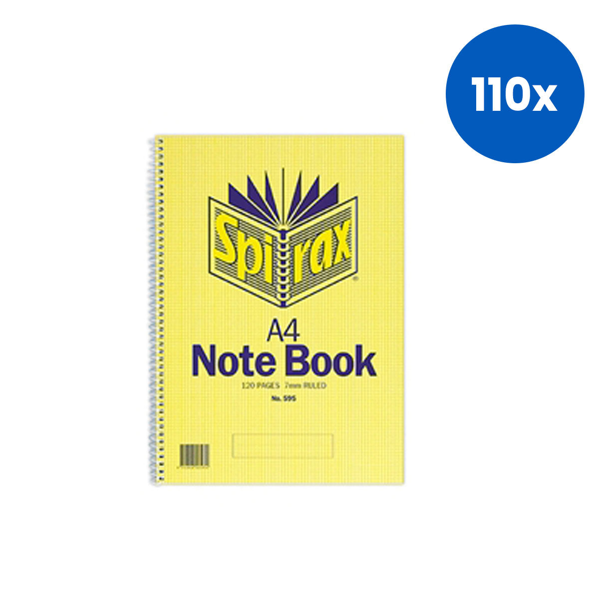 Esselte Spirax No. 595 Notebook A4 120 Pages - Yellow x110