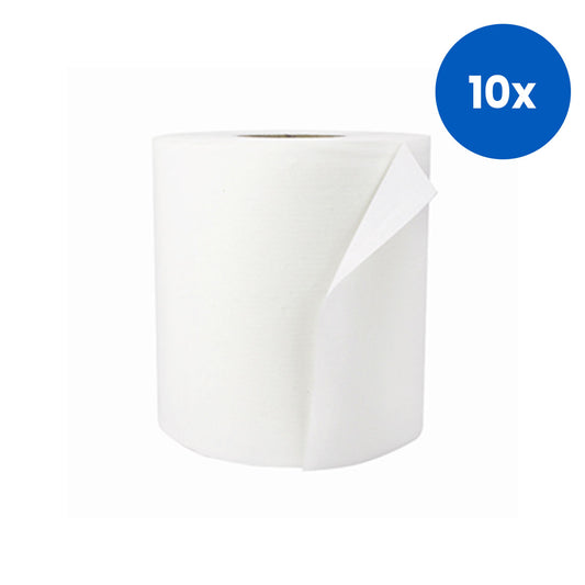Sofeel Centrefeed Pull Paper Towel Barrel Roll 1-Ply Biodegradable 20cm x 300m Non-Perforated 6 Rolls/Ctn - White x10