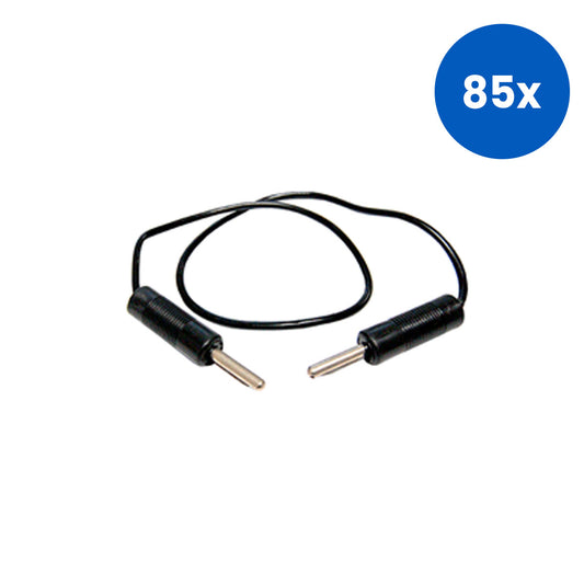 Livingstone Electrical Circuit Leads 50CM Dual Banana Plug Conductive Copper Core Low Resistance - Black x85