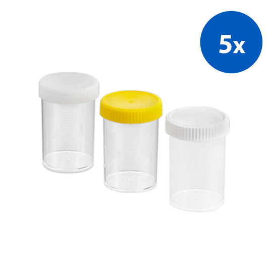 Livingstone Specimen Container 500mL 72 Pieces/Carton - Yellow x5
