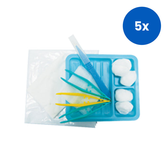 Livingstone Skin Lesion Excision Histo Dressing Pack Sterile Latex Free 100 /Carton - Blue x5