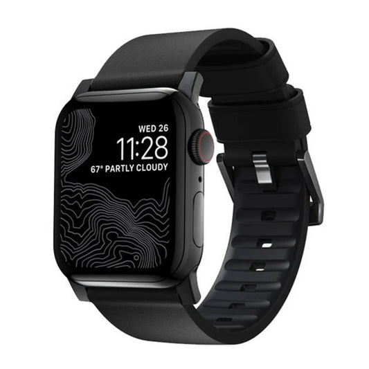 Nomad Active Strap Pro Apple Watch 42/44/45/Ultra 49mm - Black Hardware/Black