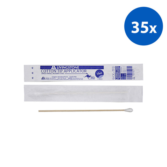 Livingstone Cotton Tip Applicator 15 cm 100 Packs/Bag x35