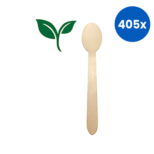 LivEco Wooden Spoon 160mm Non-Sterile 20 Pieces/Pack x405