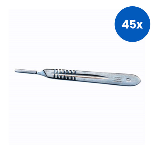 Livingstone Scalpel Blade Handle Stainless Steel for Blades 18 to 36 No.4 14 x 1.2cm Ward Quality - White x45