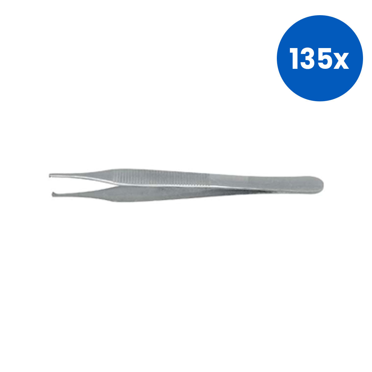 Livingstone Stainless Steel Dissecting Tissue Forceps 12.5cm with 1x2 Rat Tooth Grip - Silver