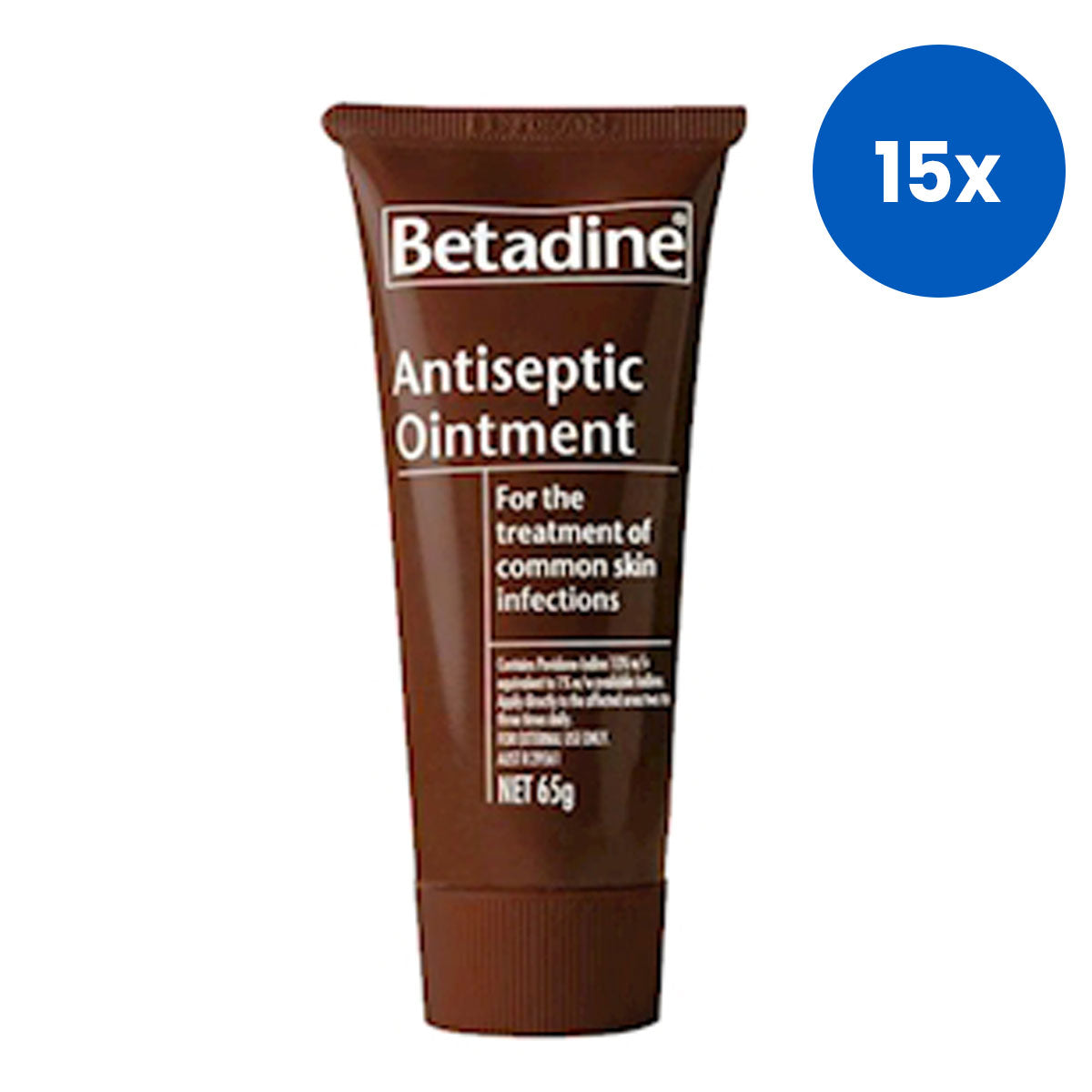 Betadine Antiseptic Ointment 65g Tube - Brown x15