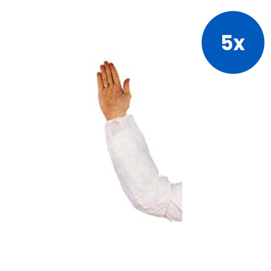 Livingstone HACCP Compliant Waterproof Sleeve Protectors with Elastic Seals 40 x 20cm 100 Pieces/Bag 20 Bags/Carton – White x5