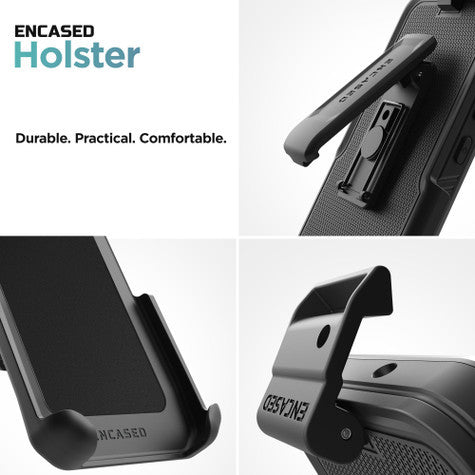 Encased Slimshield Magsafe Case with Belt Clip Holster iPhone 15 Pro - Black