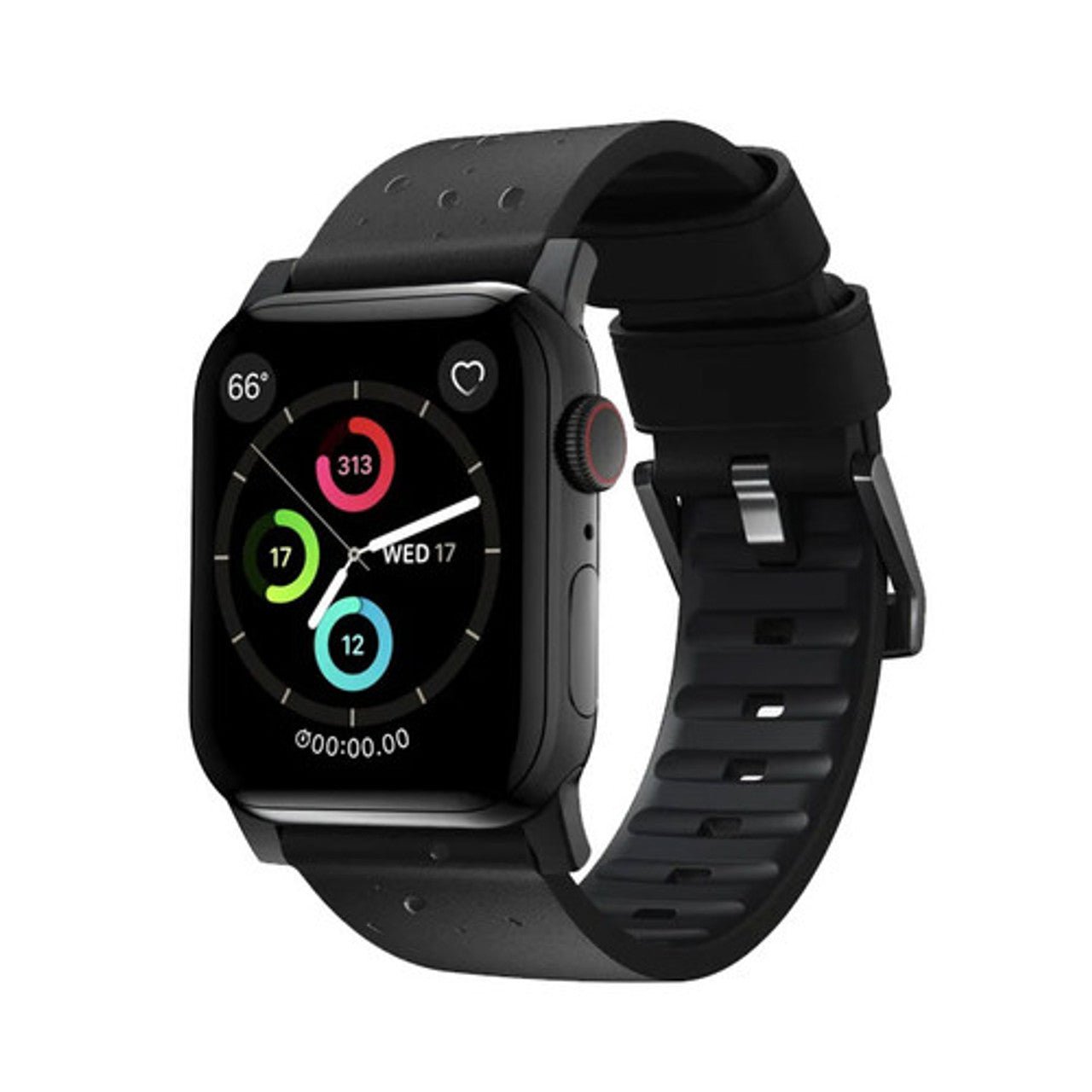 Nomad Active Strap Pro Apple Watch 42/44/45/Ultra 49mm - Black Hardware/Black