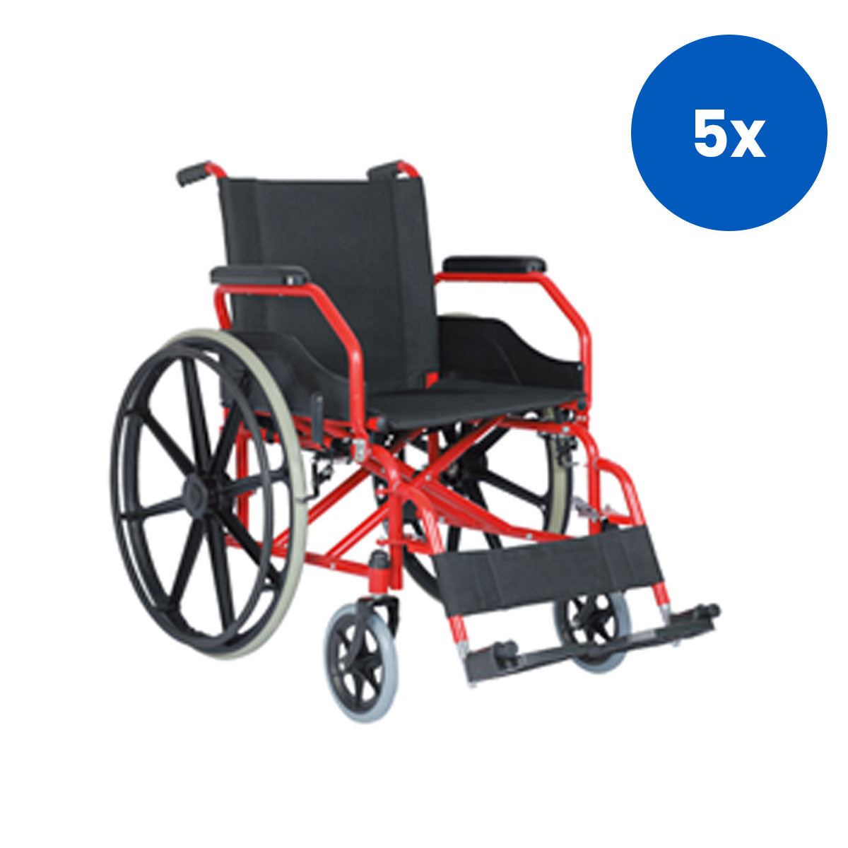 Livingstone Wheelchair 59 x 20cm Heavy Duty Maximum Capacity 110kg - Black x5