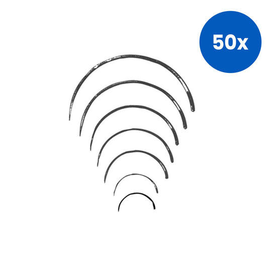 Livingstone Suture Needles Round Body Half Circle 0.5MMx17MM 12/Pack - Silver x50