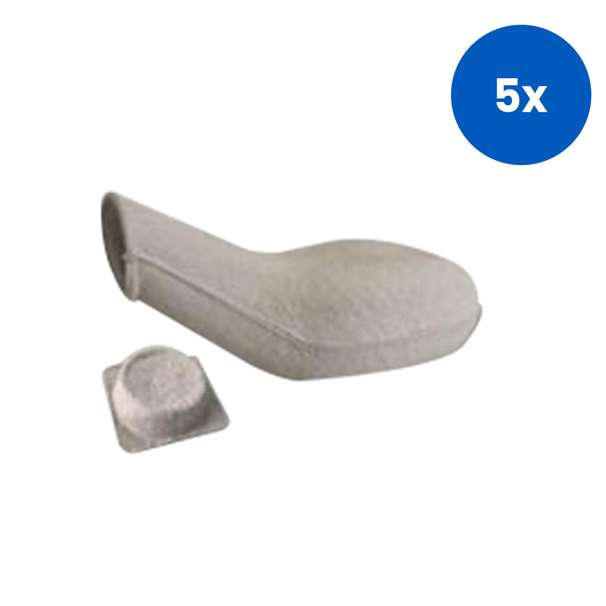 Livingstone Male Urinal Urine Bottle with Round Lid Biodegradable Disposable Natural Pulp 1 Litre 120/Carton White x5