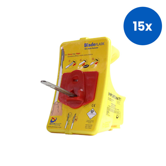 Qlicksmart BladeFLASK Scalpel Blade Remover - Yellow x15