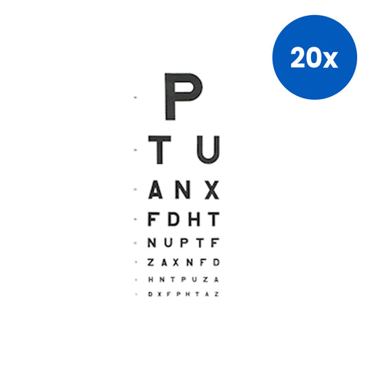 Livingstone Eye Chart PTU Direct 3m - White x20