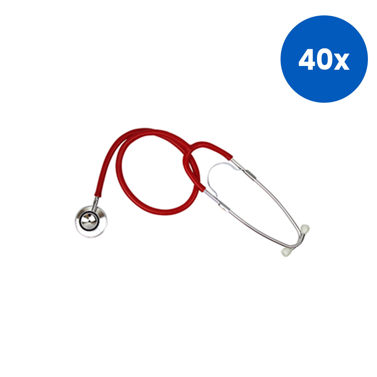 Livingstone Dual Head Stethoscope Latex Free Cardiac Diagnostic - Red x40