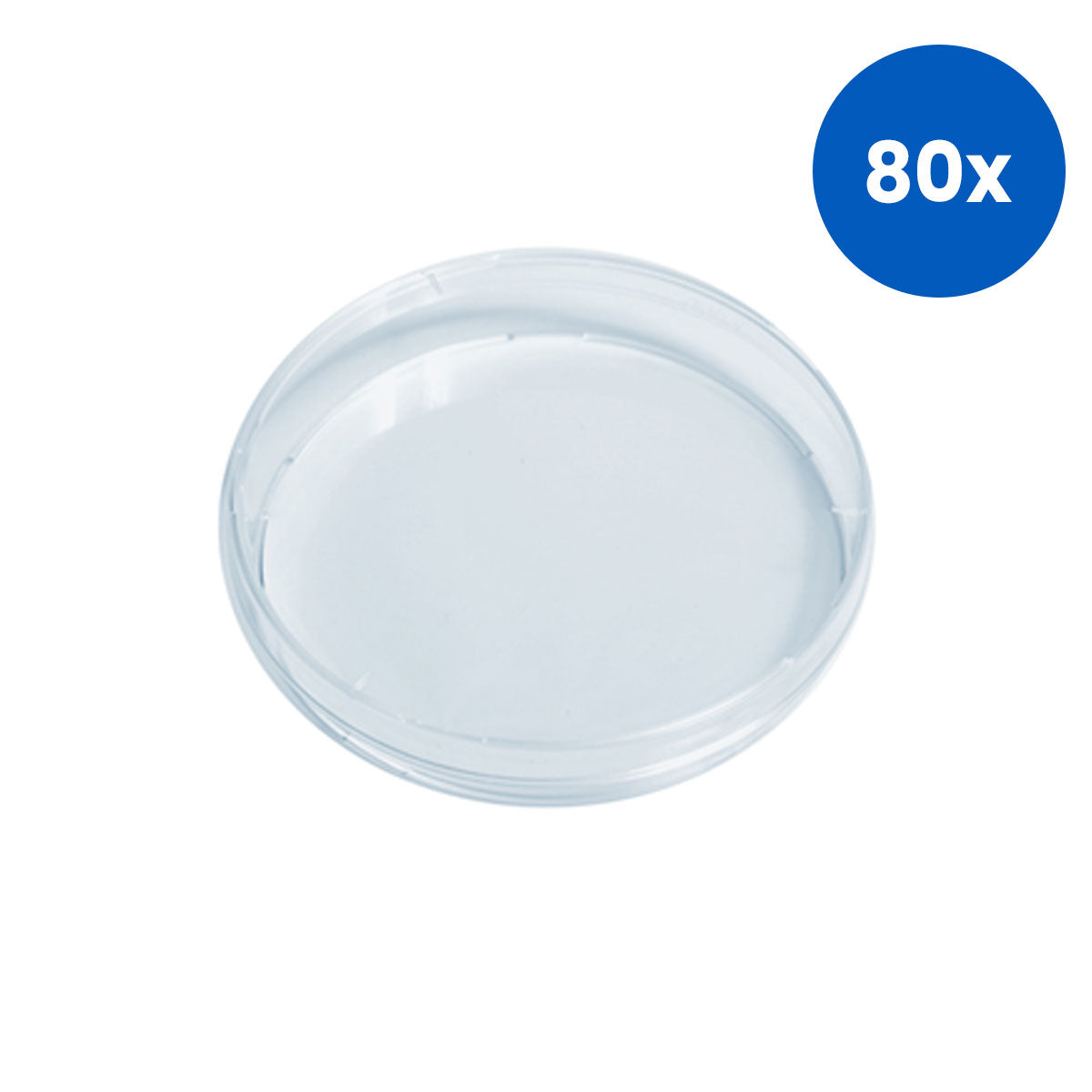 Livingstone Petri Dish 90(D)x 15(H) mm with 3 Vents Recyclable Polystyrene 20 Pieces/Bag - White x80