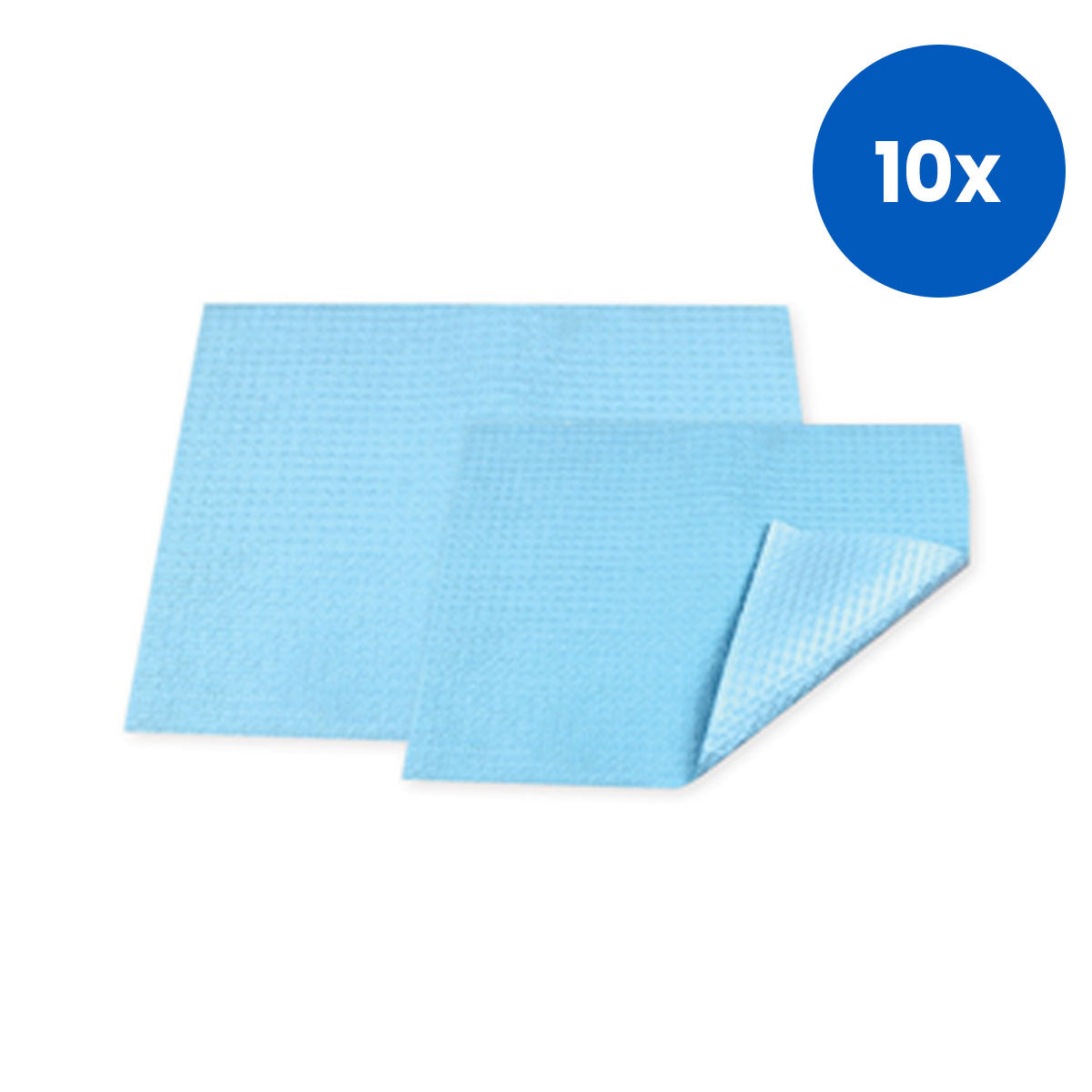 Livingstone Dental Bib or Head Pad Small 4-ply Waterproof Lined 20 x 28cm 250/Box 1000/Carton - Blue x10
