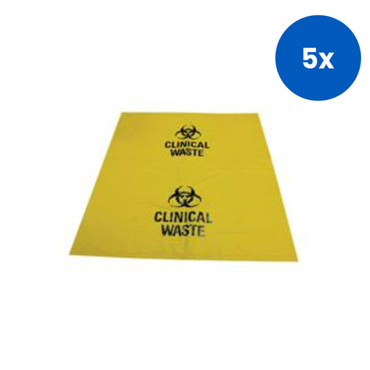 Livingstone Biohazard Waste Bag Recyclable 60 x 50cm 27 Litres 30 Microns 31.85cm Diameter 50 Pieces/Pack 500/Carton - Yellow
