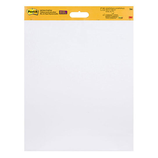 Post‑It Self‑Stick Wall Pad 508 x 584mm Box of 2