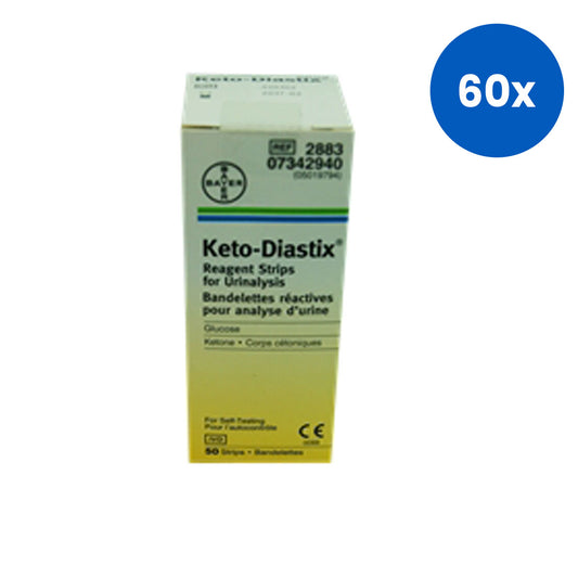Bayer Keto Diastix Reagent Strips 50/Box x60