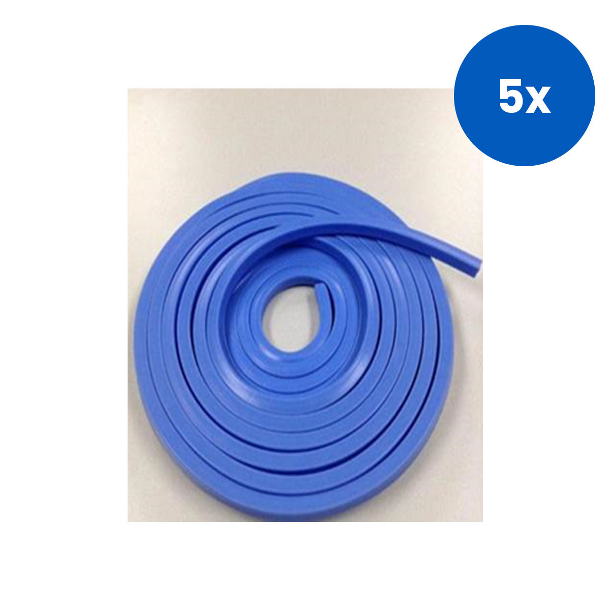 Livingstone Tubing Silicone Square Shape 8mm Inner Square 12mm Outer Square 2mm Wall Thickness 10 Metres - Blue x5