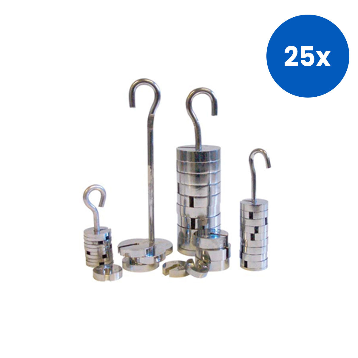 Livingstone Slotted Mass Weight Stainless Steel 5G 4.5mm Core Diameter 10/Pack - Silver x25