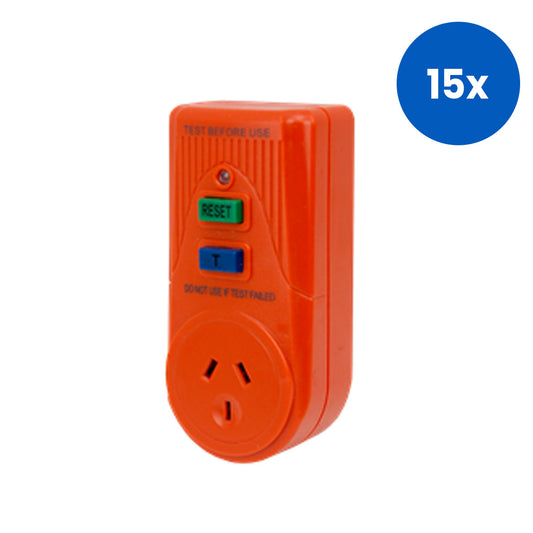 Livingstone RCD Residual Current Device Safety Switch 10A - Orange x15