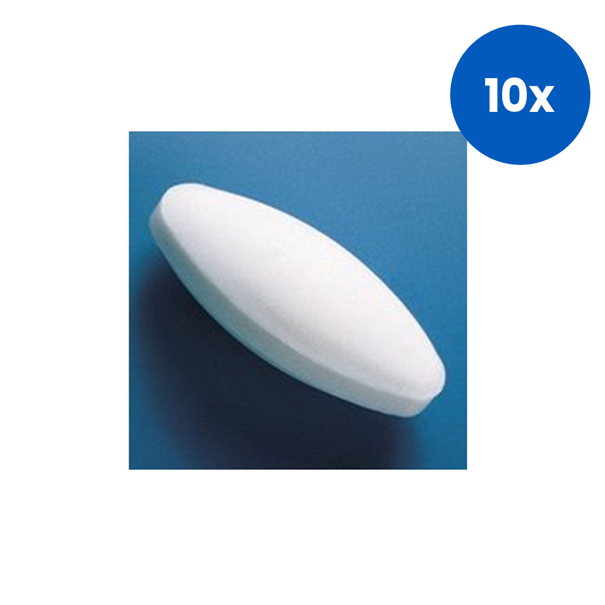 Livingstone Magnetic Stirrer Bar Oval without Pivot 20mm x 10mm 10/Pack - White x10