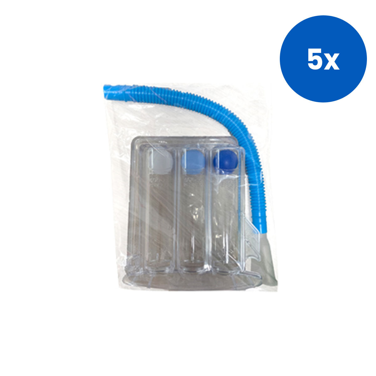 Livingstone Tri Ball Incentive Spirometer with Coloured Flow Rates Indicator 12/Ctn - Clear x5