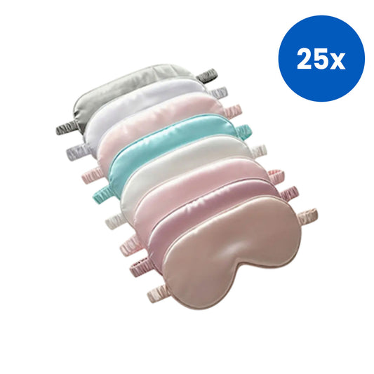 Livingstone Satin Eye Mask Elastic Straps for Snug Fit One Size Fits All 1 Piece/Pack - Various Colour x25