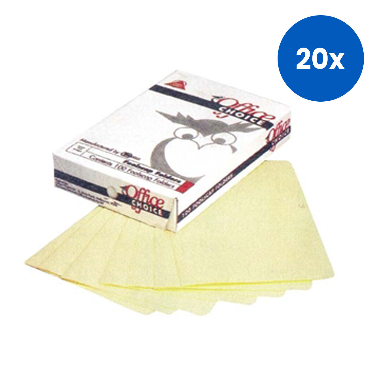 Avery Manila Folders A4 Buff 100/Pack - Yellow x20