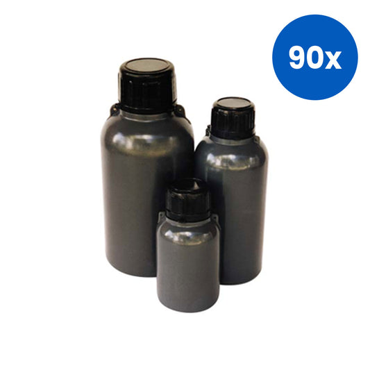 Aptaca Cylindrical Bottle Narrow Neck with Cap 250ml 60(D)mm x 131(H)mm x  23(D)mm - Dark Grey x90
