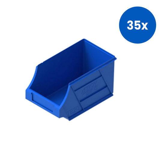 Aptaca 2.5L Plastic Tech Bin 230(L) x 134(W) x 125(H)mm - Blue x35