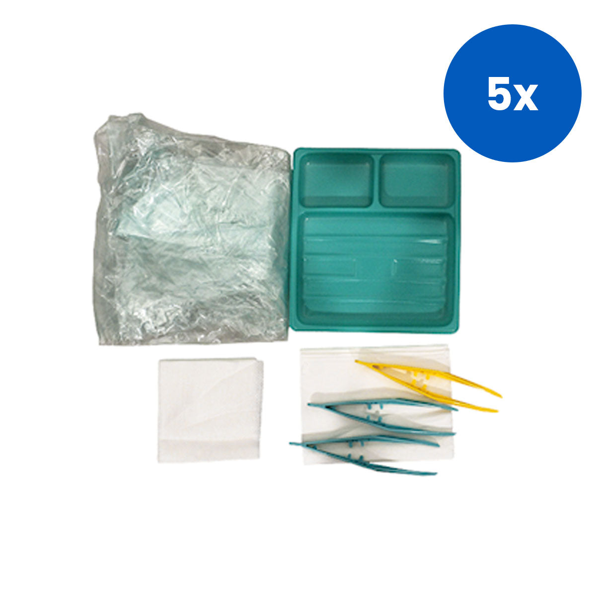 Livingstone Basic Wound Dressing Pack Queensland Type Latex Free 160/Carton - WHite/Green x5