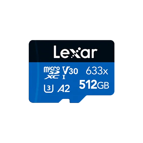 Lexar High-Performance 633x microSDHC/microSDXC UHS-I Card 512 GB - Blue