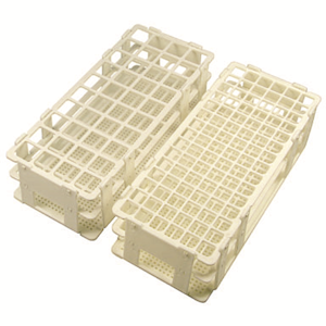 Livingstone Test Tube Rack Stand Polypropylene 30mm Tubes 21 Place/Holes 25x11x7cm - White x60