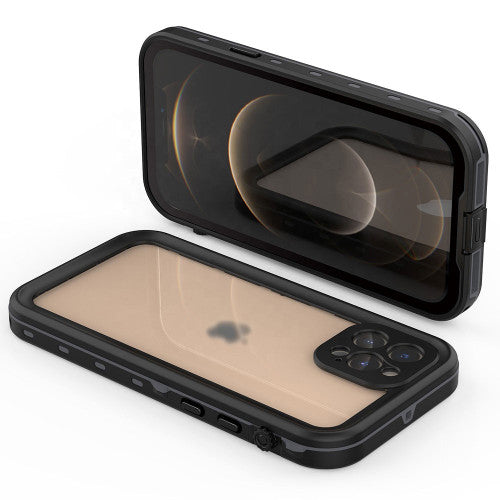 Krakatoo Dot WaterProof Case iPhone 12 Pro Max - Black/Clear