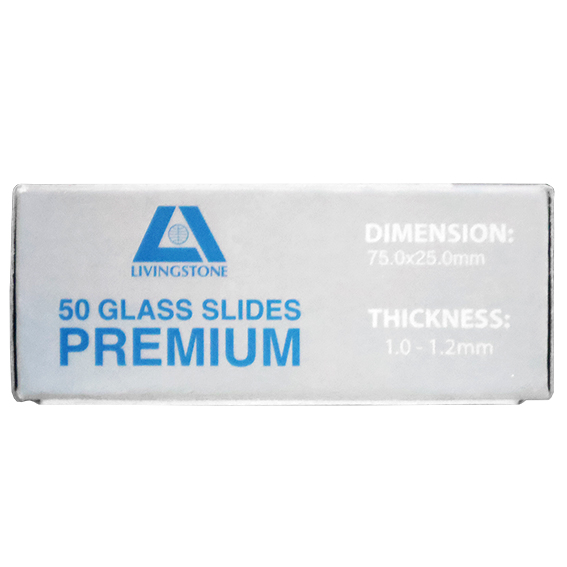 Liv Microscope Glass Slide Frosted One End Both Side Thickness: 1.0 - 1.2mm 75 x 25mm 50/Pack - Clear x85