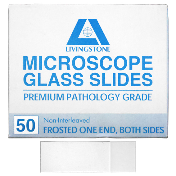 Liv Microscope Glass Slide Frosted One End Both Side Thickness: 1.0 - 1.2mm 75 x 25mm 50/Pack - Clear x85