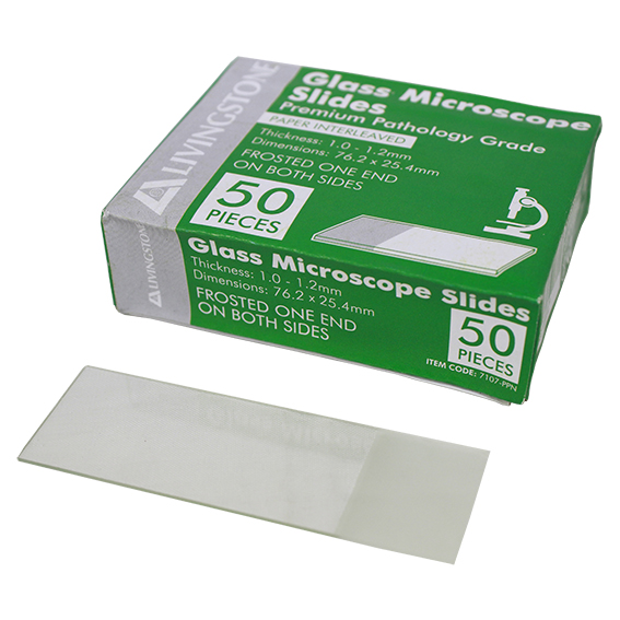 Liv Premium Pathology Grade Microscope Glass Slide 1.0-1.2mm 76.2 x 25.4mm 50/Pack - Clear x85