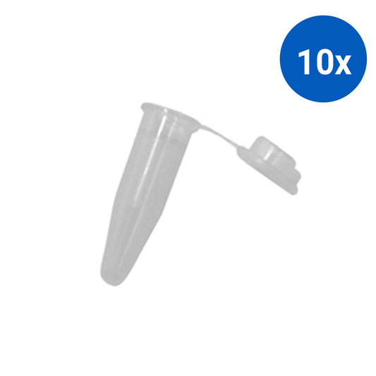 Micro CentrifugeTestTube Conical Eppendorf 1.5ml 10.50x40mm Recyclable Polypropylene w/Cap Autoclavable 1000/Bag - Clear x10