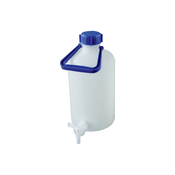 Aptaca Storage Bottle / Aspirator Bottle with Screw Cap and O-Ring 5L 345x170mm 62.5mm Mouth Diameter HDPE - White x10