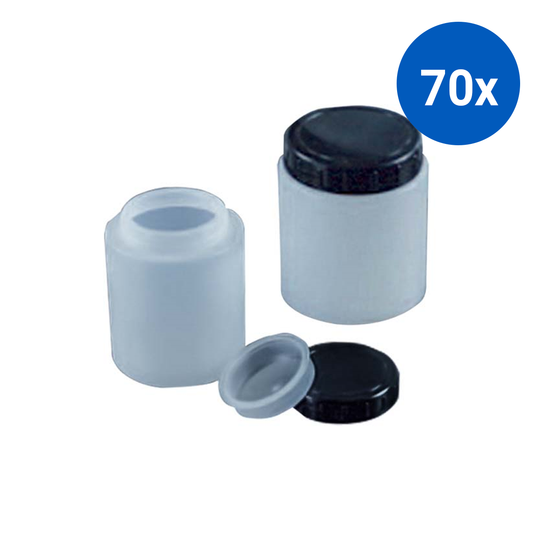 Aptaca Cylindrical Jar with Screw Cap and Inner Cap 1000ml HDPE - White x70