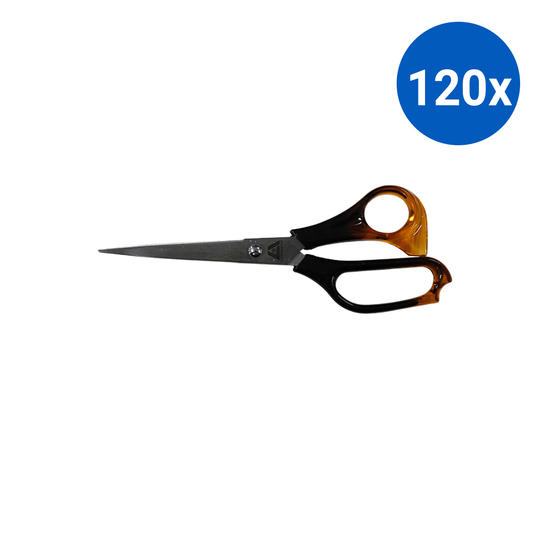 Household Office Scissors Recyclable Plastic Handle 20.5 cm - Amber x120