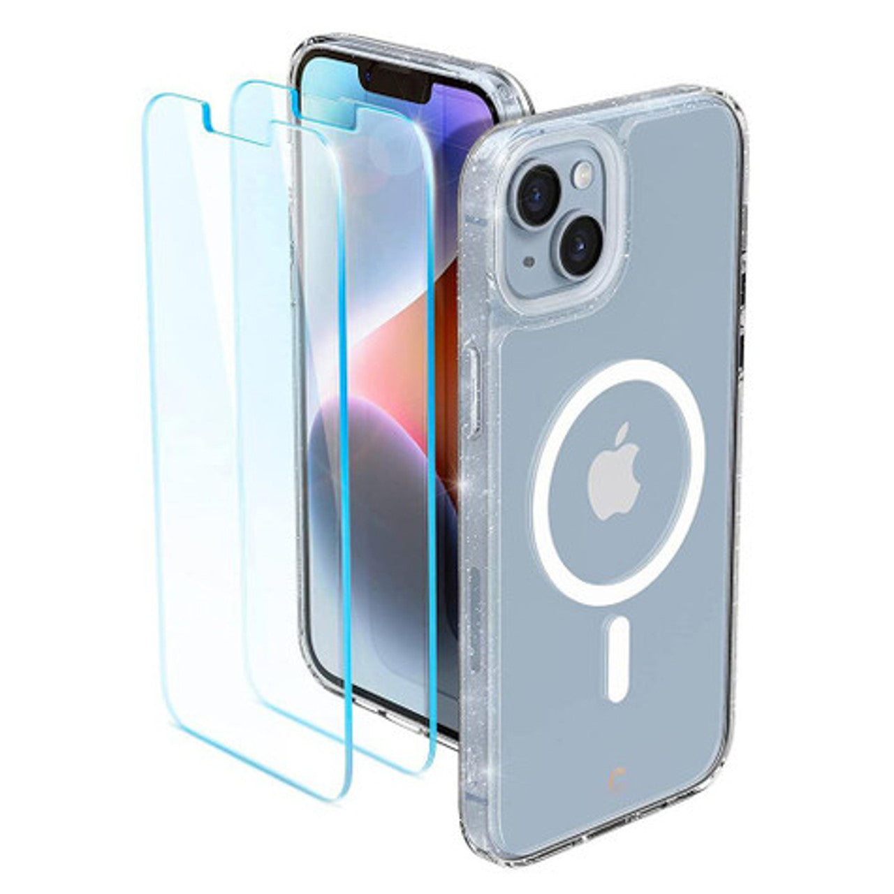 Spigen Cyrill Shine Magsafe Case with Screen Protector 2PCS iPhone 14 Plus - Clear Glitter