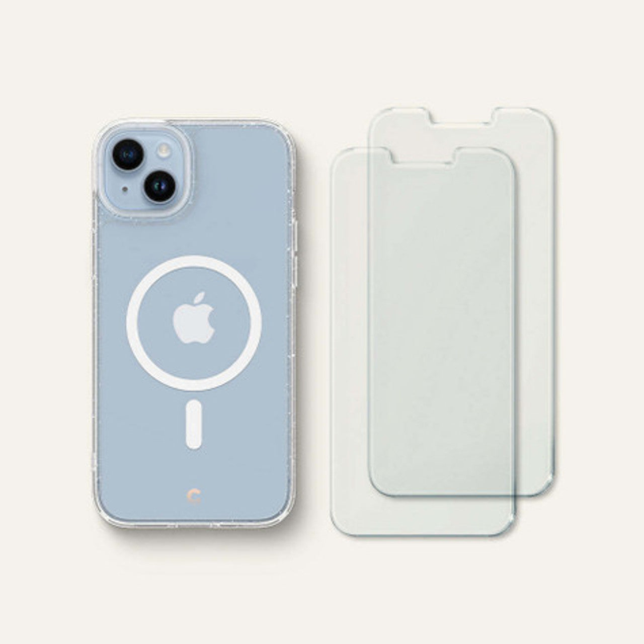 Spigen Cyrill Shine Magsafe Case with Screen Protector 2PCS iPhone 14 Plus - Clear Glitter