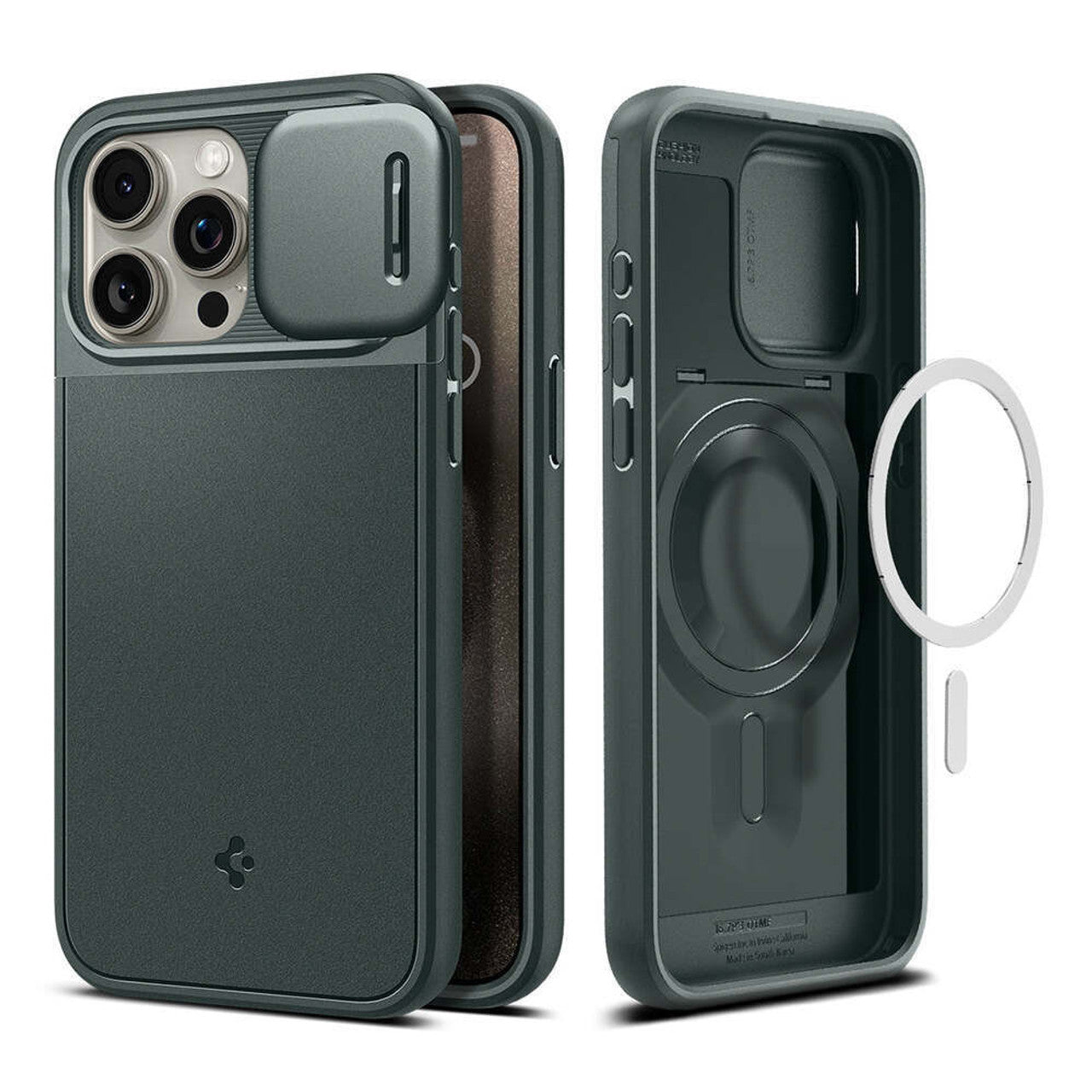 Spigen Optik Armor MagFit Case iPhone 15 Pro Max - Abyss Green